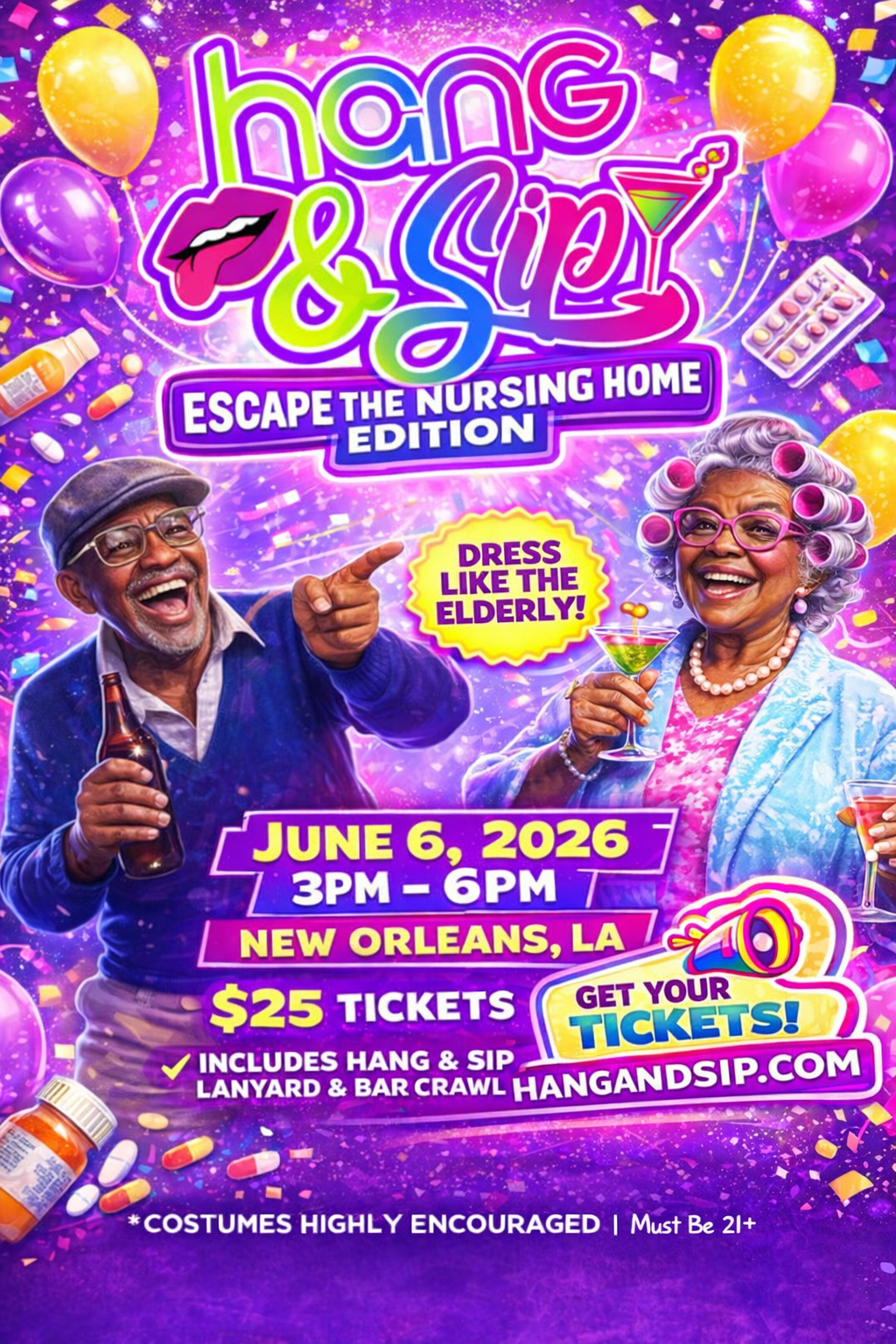 Hang & Sip : Escape the Nursing Home Edition