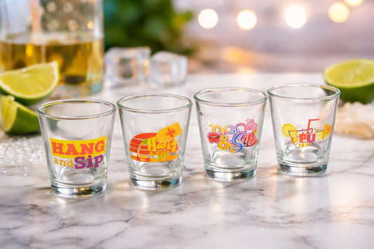 Hang & Sip Nostalgia Shot Glasses