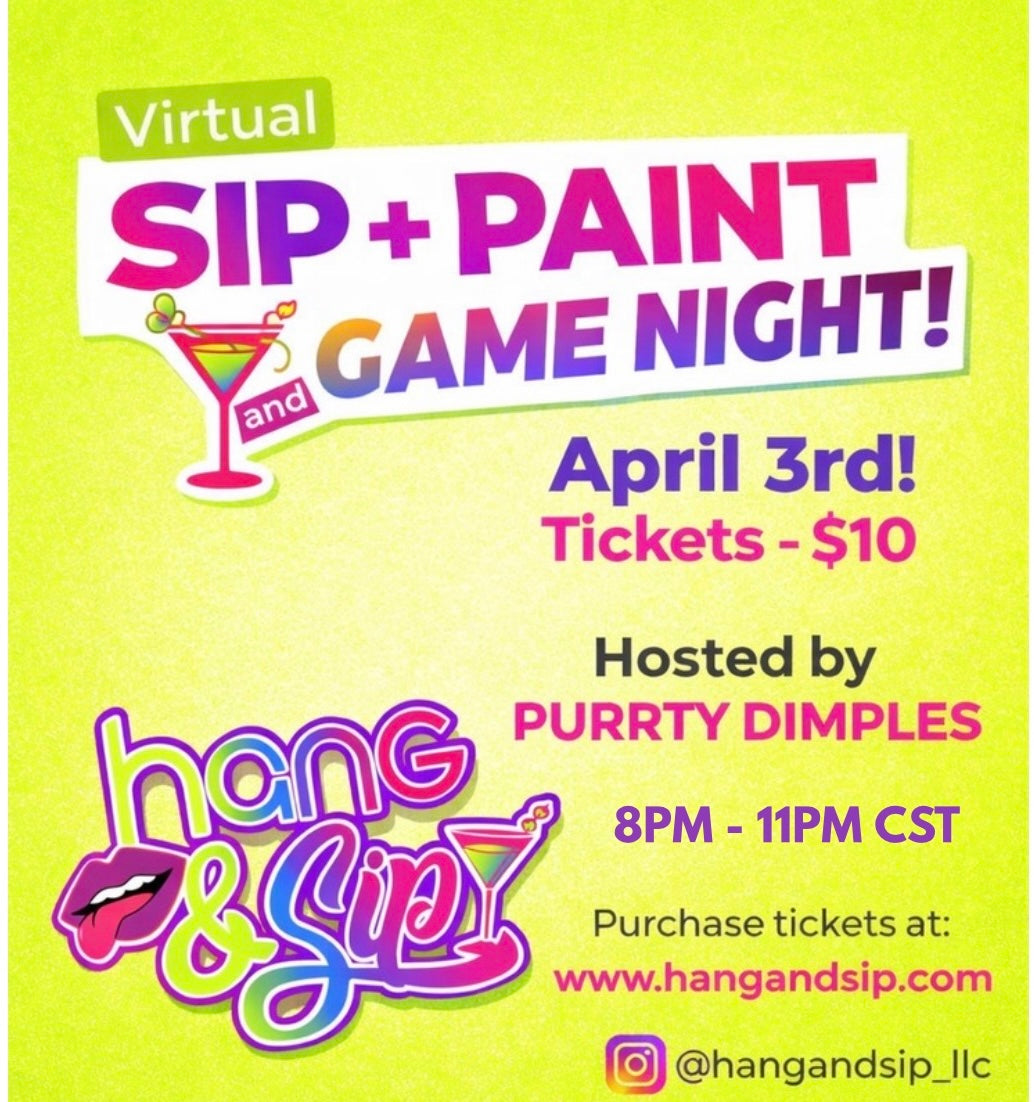 Virtual Sip + Paint & Game Night